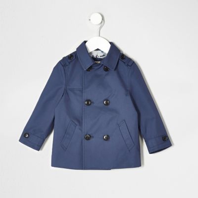 Mini boys navy blue smart mac jacket